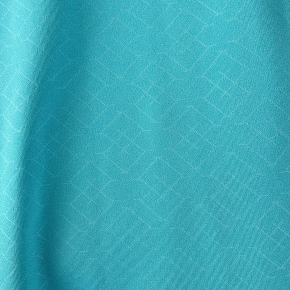 Greg Norman Men Play Dry Polo Shirt SZ L Short Sleeve Aqua Color Unique Design - Picture 4 of 12